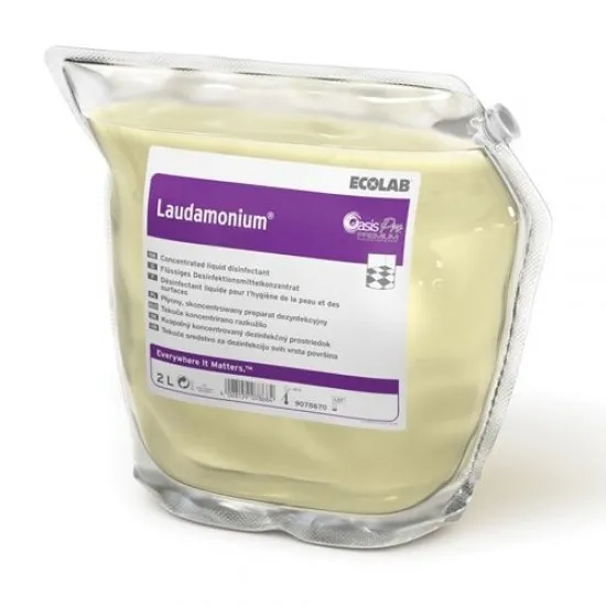 Detergent dezinfectant concentrat pe baza de QAC, Ecolab Laudamonium, 2l Detergent dezinfectant concentrat pe baza de QAC, Ecolab Laudamonium, 2l