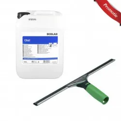 Pachet detergent geamuri 10L si racleta, Ecolab Pachet detergent geamuri 10L si racleta, Ecolab