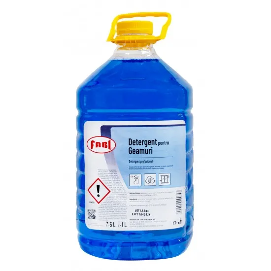 Detergent profesional pentru geamuri, Fabi, bidon 5L Detergent profesional pentru geamuri, Fabi, bidon 5L