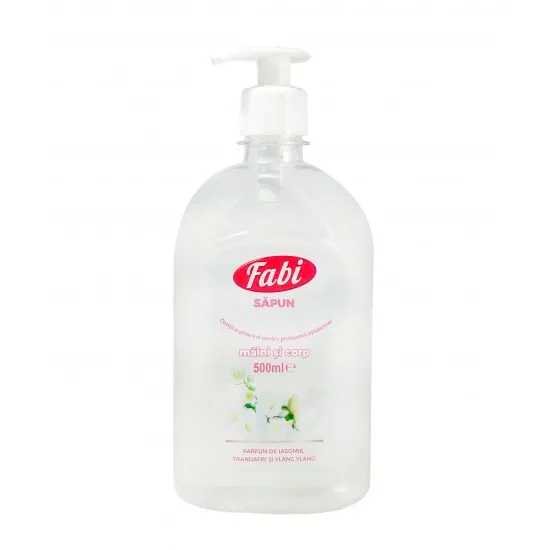 Sapun lichid iasomie cu pompita, Fabi, 500ml Sapun lichid iasomie cu pompita, Fabi, 500ml