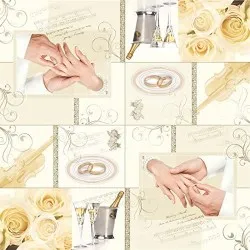 Servetele de masa 33x33cm model verighete - 3 straturi Servetele de masa 33x33cm model verighete - 3 straturi