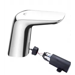 Baterie de lavoar cu senzor Ecosens, alimentare baterii, RUBINETA
