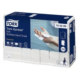 Prosoape hartie pliate Premium, 2 straturi, 150 buc/pachet, Tork Xpress® Soft Multifold Prosoape hartie pliate Premium, 2 straturi, 150 buc/pachet, Tork Xpress® Soft Multifold