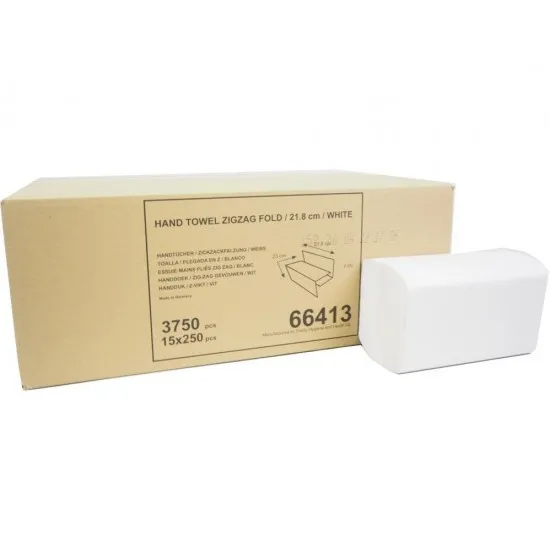 Prosoape hartie pliate albe, 2 straturi, 250 buc / pachet, Tork Prosoape hartie pliate albe, 2 straturi, 250 buc / pachet, Tork