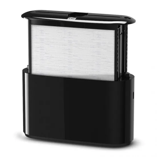 Dispenser negru, de masa, pentru servetele Xpress Tork Dispenser negru, de masa, pentru servetele Xpress Tork