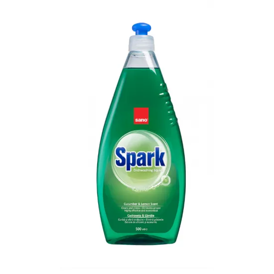 Detergent lichid pentru vase, Sano Spark Castravete 500 ml Detergent lichid pentru vase, Sano Spark Castravete 500 ml