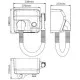 Uscator de par din inox satinat SANIFLOW Mediclinics, actionare cu buton Uscator de par din inox satinat SANIFLOW Mediclinics, actionare cu buton