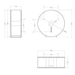 Dispenser hartie igienica rola, inox finisaj satinat, Maxi Jumbo, Mediclinics Dispenser hartie igienica rola, inox finisaj satinat, Maxi Jumbo, Mediclinics