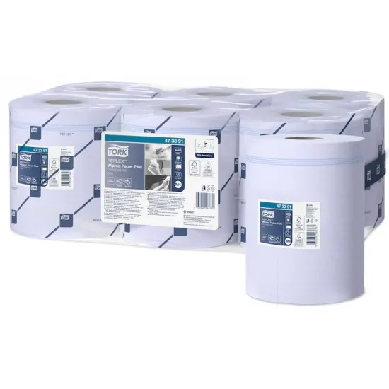 Hârtie pentru Ștergeri Generale, 150.8m, 2 straturi, Tork Reflex™ Plus Hârtie pentru Ștergeri Generale, 150.8m, 2 straturi, Tork Reflex™ Plus