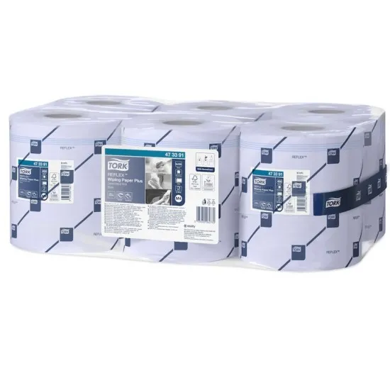 Hârtie pentru Ștergeri Generale, 150.8m, 2 straturi, Tork Reflex™ Plus Hârtie pentru Ștergeri Generale, 150.8m, 2 straturi, Tork Reflex™ Plus