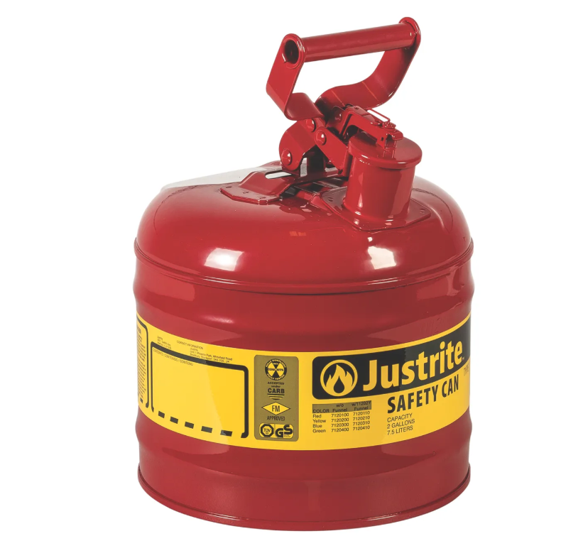 Justrite Recipient de siguranta tip 1 1001 cu maner oscilant rosu 41.8x31.4cm 19L