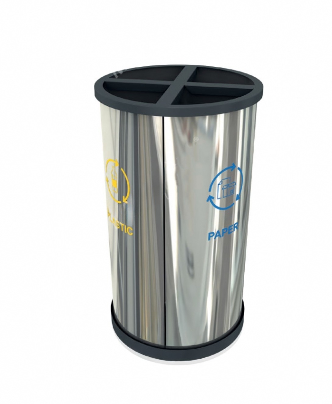 SaniBIN GENEVE AS Set modern pentru reciclare cu scrumiera incorporat