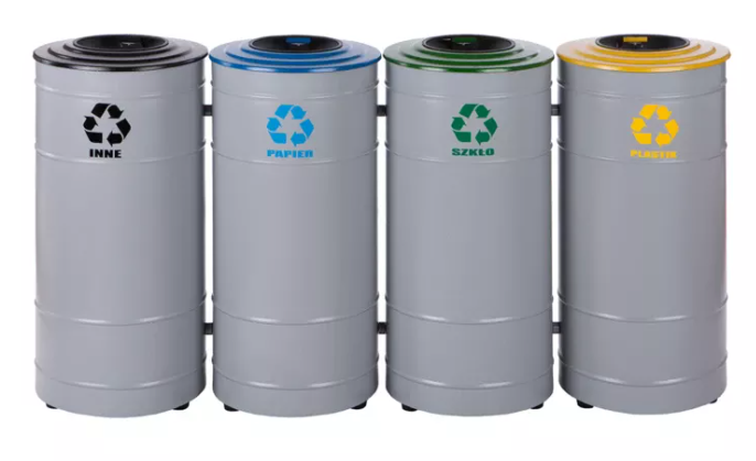 Set cosuri colectare selectiva 4x80L ZPK-80
