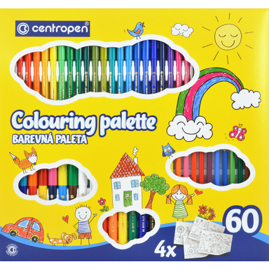 Set carioci markere si creioane colorate Centropen Quatro II 9396 – 60 produse/set Centropen imagine 2022 depozituldepapetarie.ro