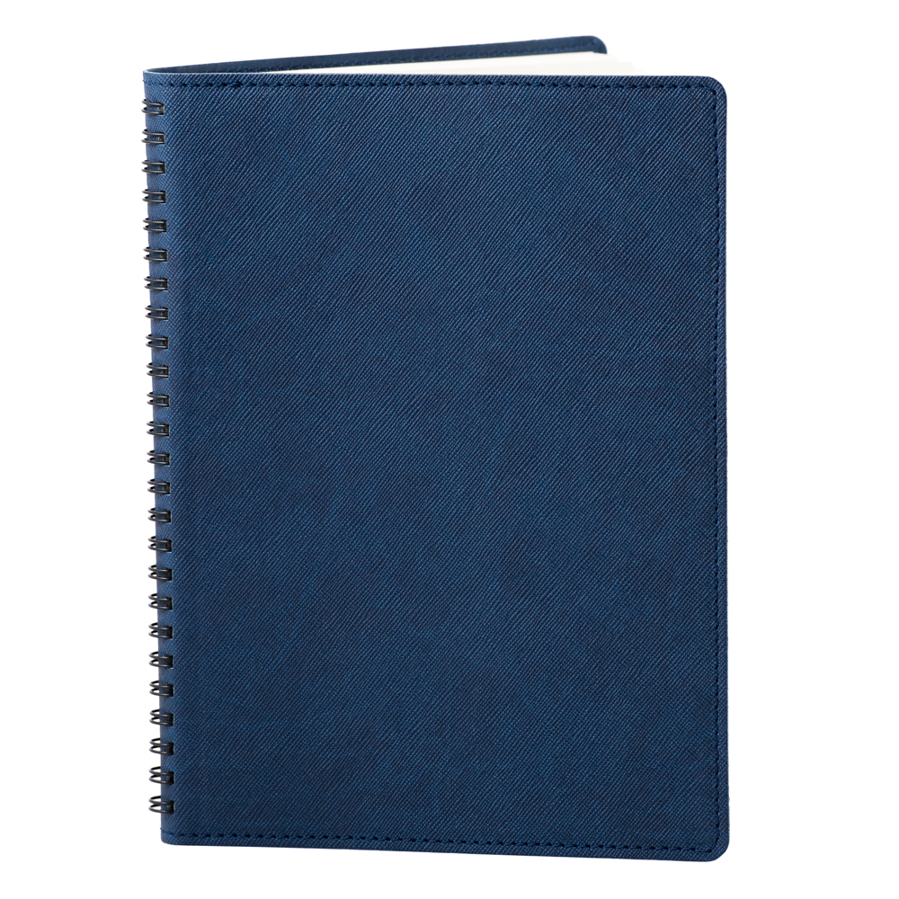 Notes 360  piele  16x22cm  autodatat  albastru