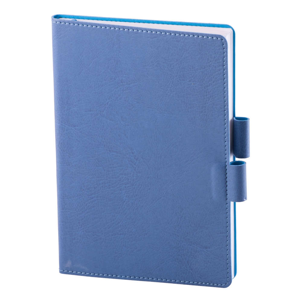 Notes colored piele a5 liniat ivory albastru deschis