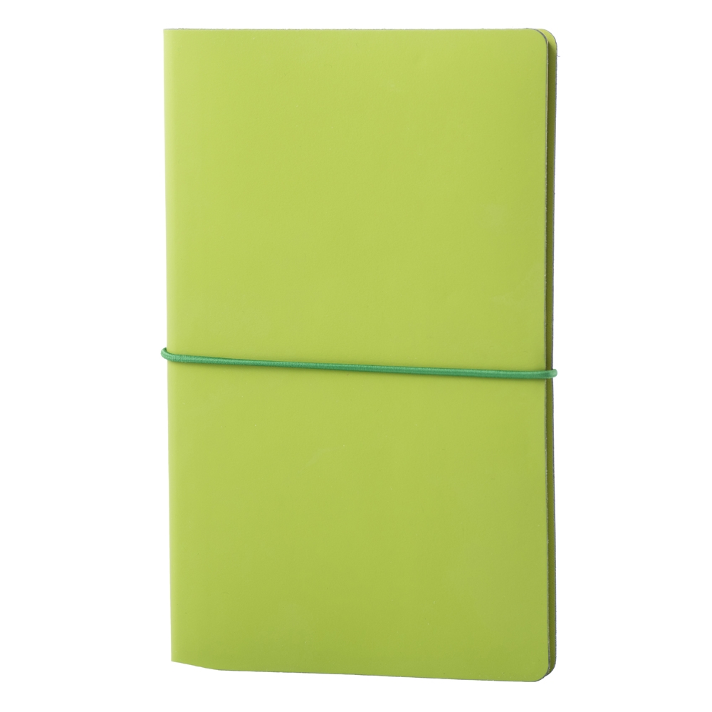 Notes ecoleather piele naturala regenerata 12 5x20 cm liniat ivory verde