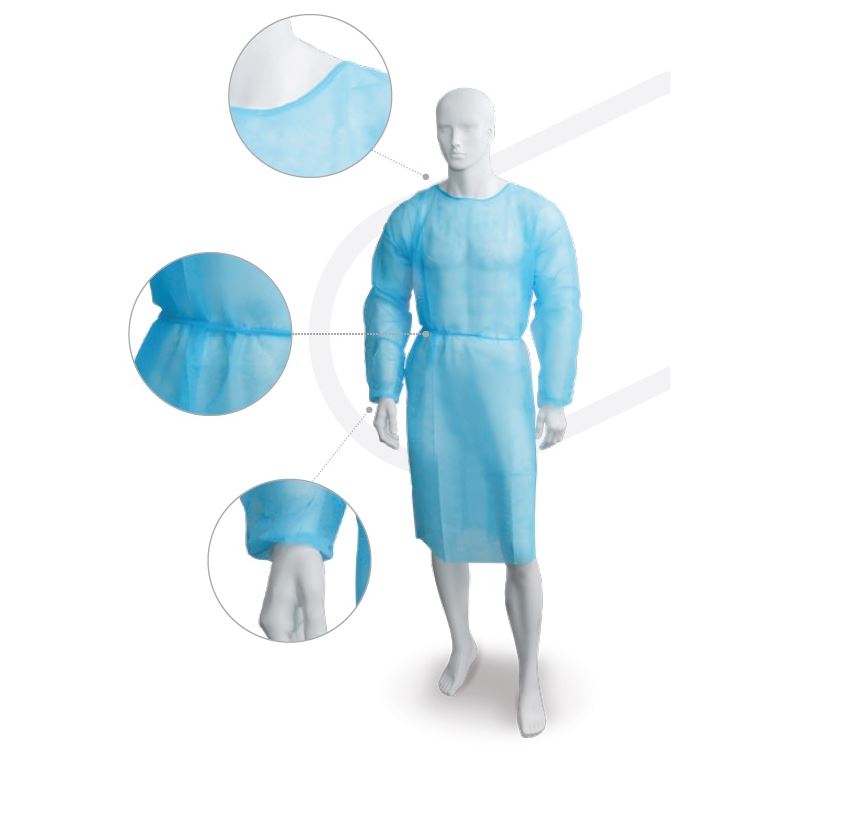 Halat de protectie din material netesut (cu elastic) 10 buc/ set