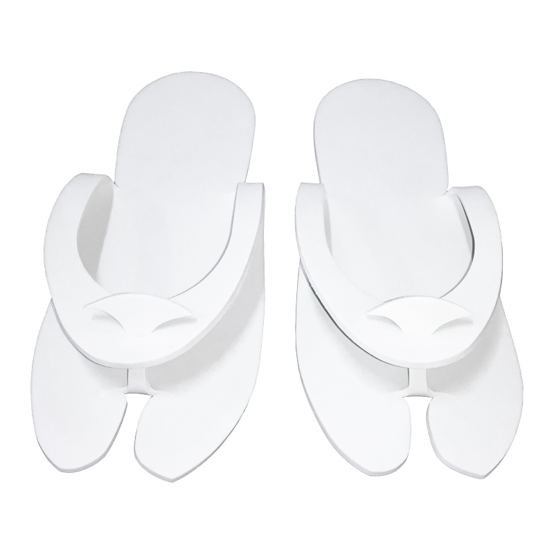 Papuci pentru spa si cosmetica albi talpa 4mm hl243