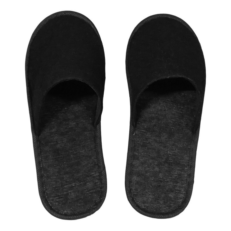 Papuci inchisi in fata din frotir negru 180g talpa 3mm HL 113 sanito.ro