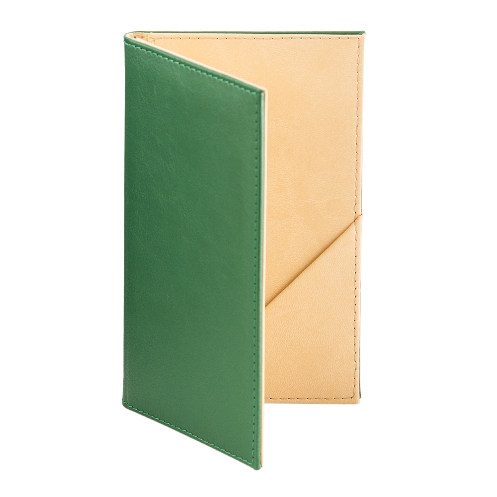 Nota de plata leatherlike piele pu interior/exterior lavabila verde