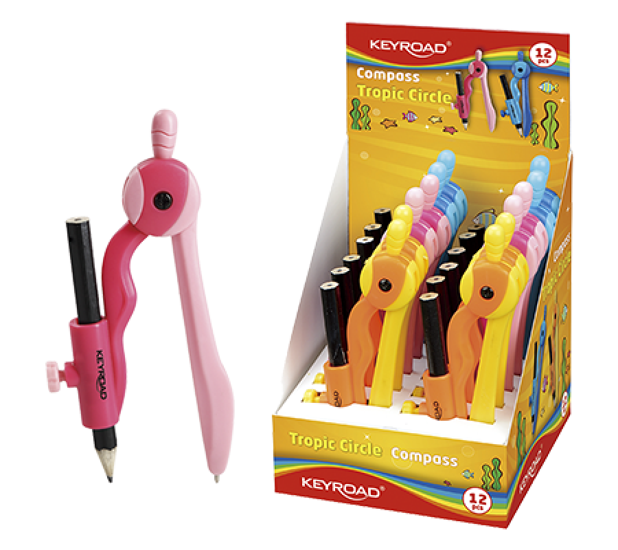 Compas cu grip si creion HB  KEYROAD