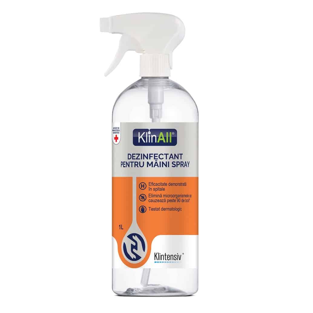 KlinAll® – Dezinfectant pentru maini spray 1 l Klintensiv