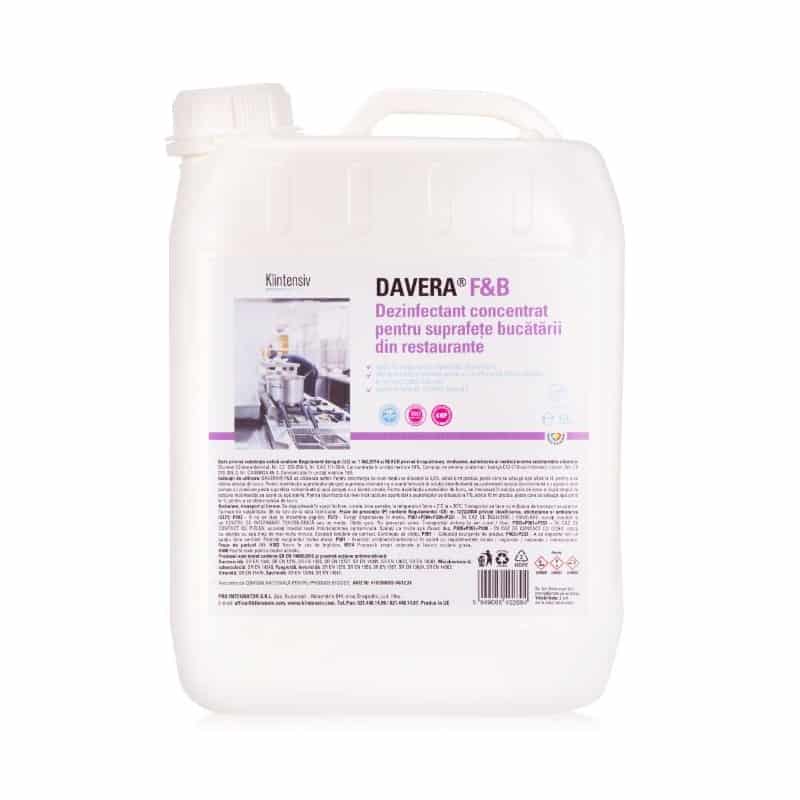 DAVERA® F&B – Dezinfectant concentrat pentru suprafetele din bucatariile restaurantelor 5 litri Klintensiv
