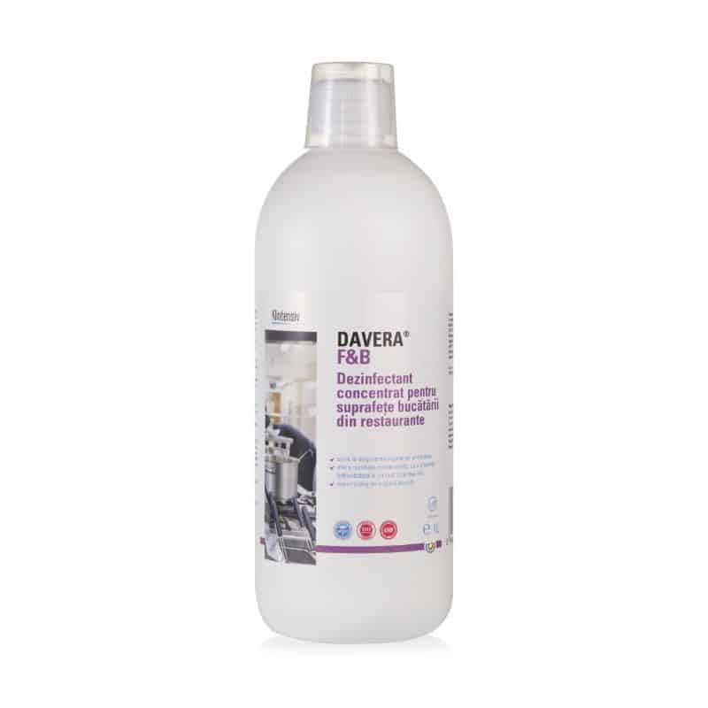 DAVERA® F&B – Dezinfectant concentrat pentru suprafetele din bucatariile restaurantelor 1 litru Klintensiv