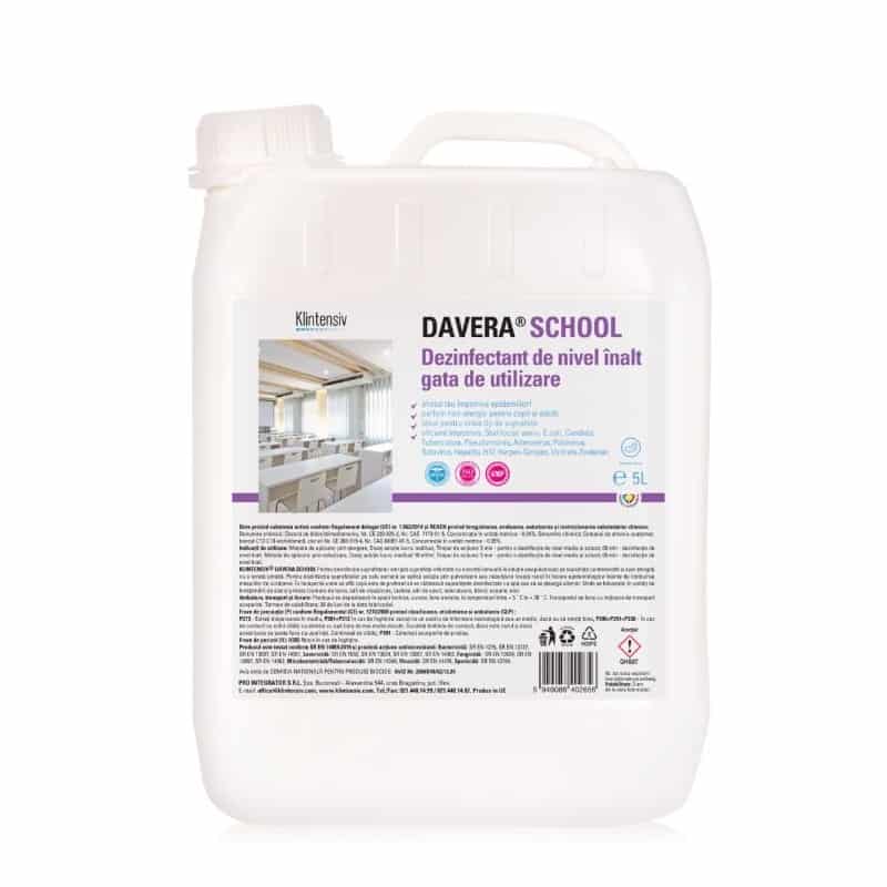 DAVERA® SCHOOL – Dezinfectant de nivel inalt gata de utilizare 5 litri Klintensiv