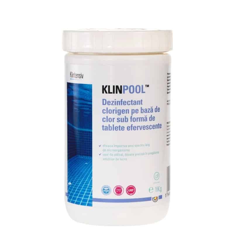 KLINPOOL™ – Dezinfectant clorigen (pe baza de clor) sub forma de tablete efervescente 1 kg Klintensiv