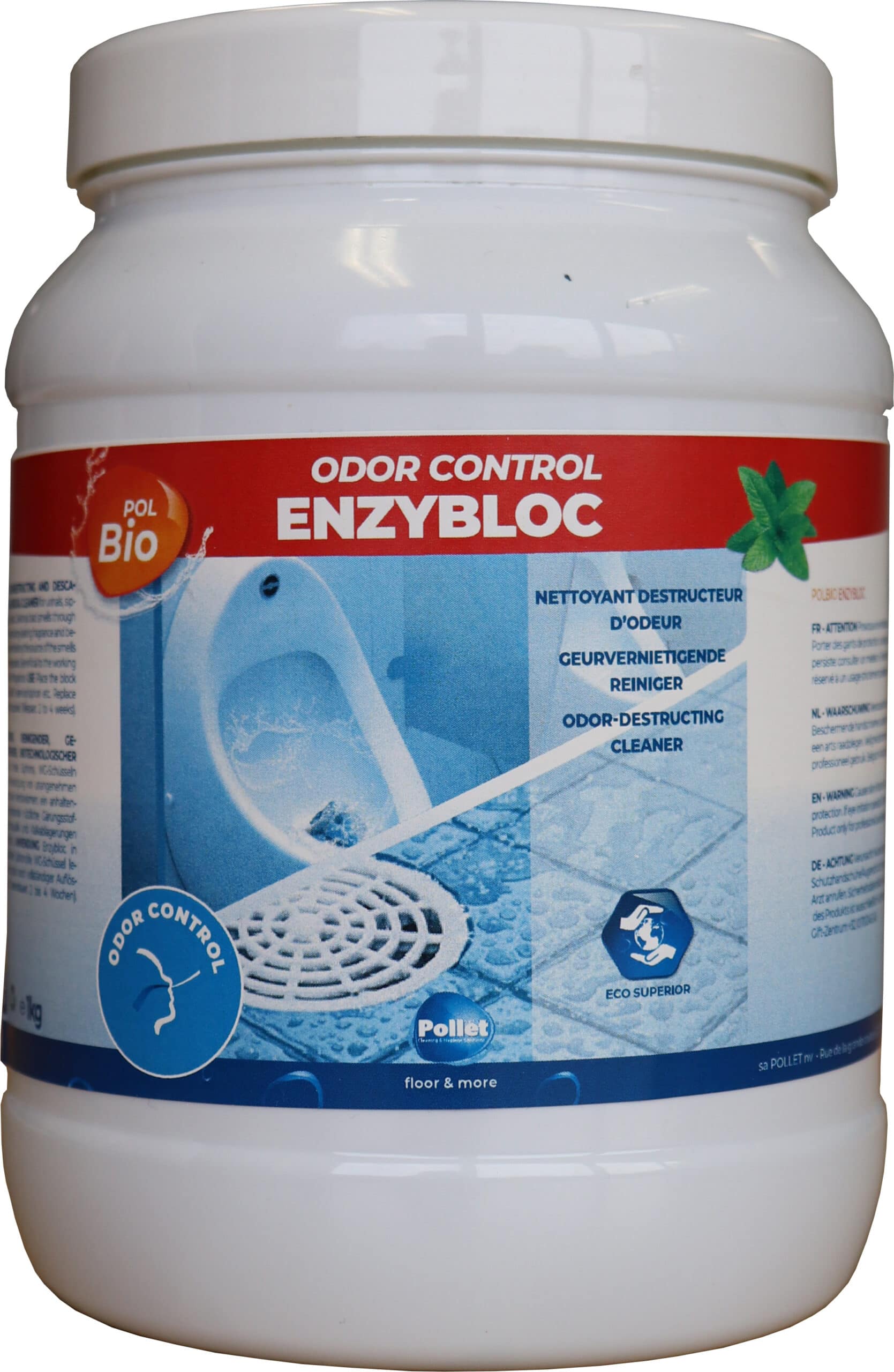 POLBIO ENZYBLOC Detartrant pentru pisoare si canale de scurgere 1KG