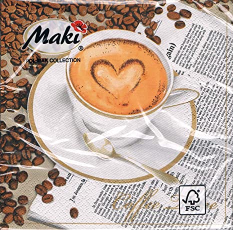 Servetele de masa 33x33cm model cafea - 3 straturi