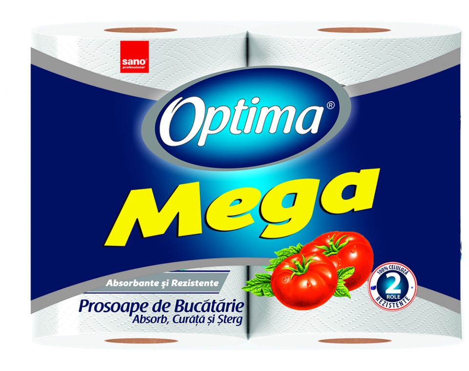 Prosop de bucatarie Optima Mega - Sano Professional 2 role x 90 foi