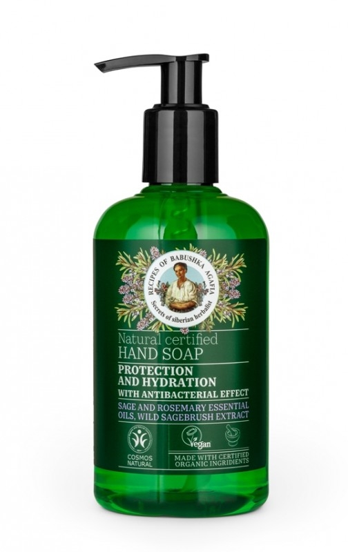 Sapun lichid protectie si hidratare cu salvie si rozmarin 300ml – RBA Recipes of Babushka Agafia imagine 2022 depozituldepapetarie.ro