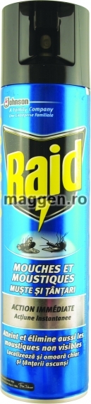 Raid Spray Muste Si Tantari 400 Ml sanito.ro