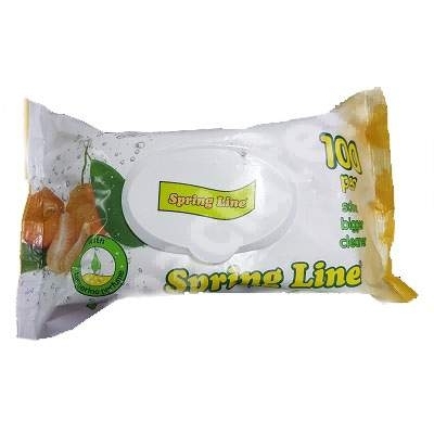 SPRING LINE Servetele Umede 100 buc sanito.ro