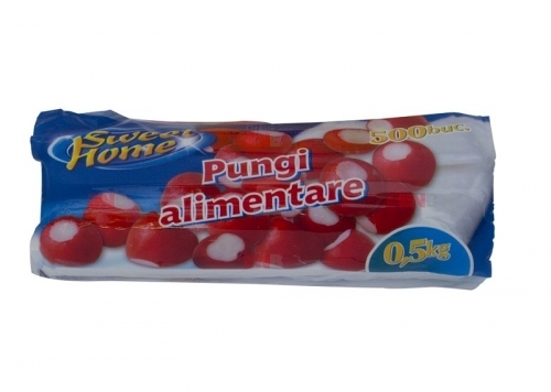 Set bucati 500 bucati pungi alimentare hdpe 0 5 kg 17x24 sweet