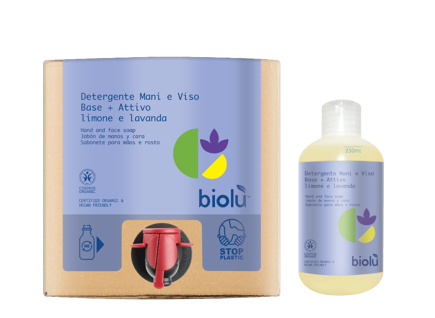 Biolu Sapun lichid ecologic cu lamaie si lavanda 10L