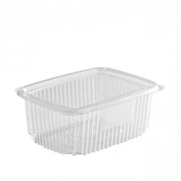 Caserola PET cu capac atasat  GROASA  1000 cc  100 buc/set