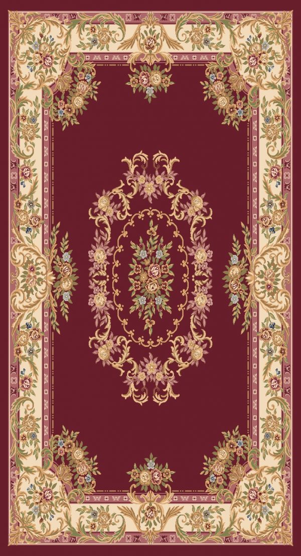 Covor solid 01 cvc rosu oval 190 x 280 cm
