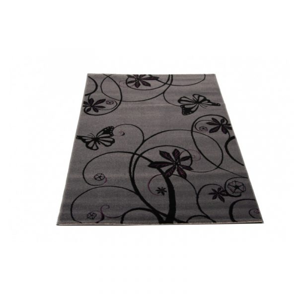 Covor Tatoo 32GMG floral negru dreptunghiular 70 x 140 cm sanito.ro imagine model 2022