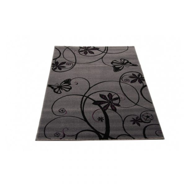 Covor tatoo 32gmg floral negru dreptunghiular 70 x 140 cm