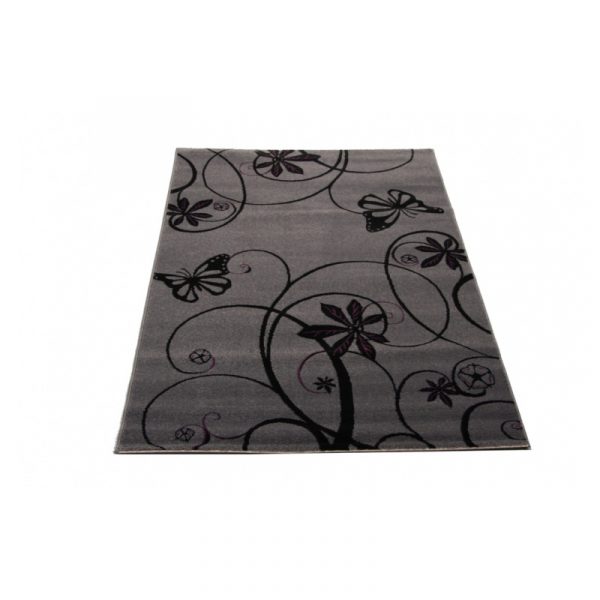 Poza Covor Tatoo 32GMG floral negru dreptunghiular 70 x 140 cm