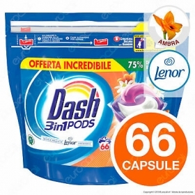 Dash Ambra Detergent De Rufe Capsule 66buc/Set sanito.ro