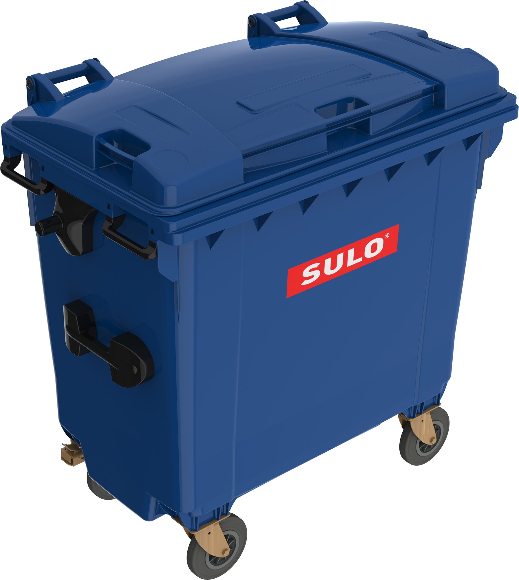 Eurocontainer plastic 770 L albastru capac plat SULO – Transport Inclus 770