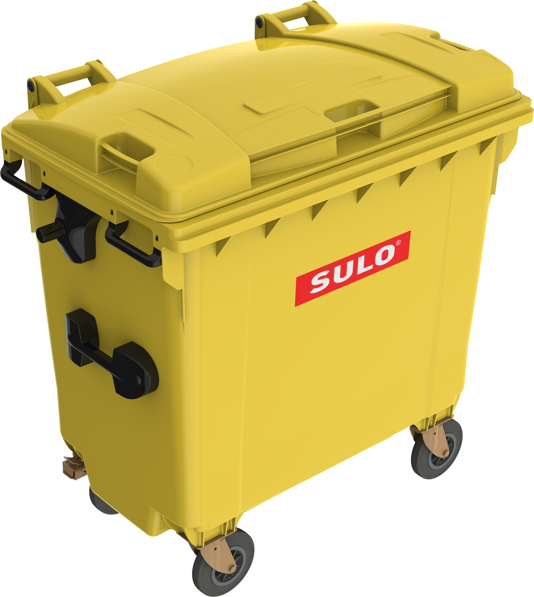 Eurocontainer plastic 770L galben capac plat SULO – Transport Inclus 770L