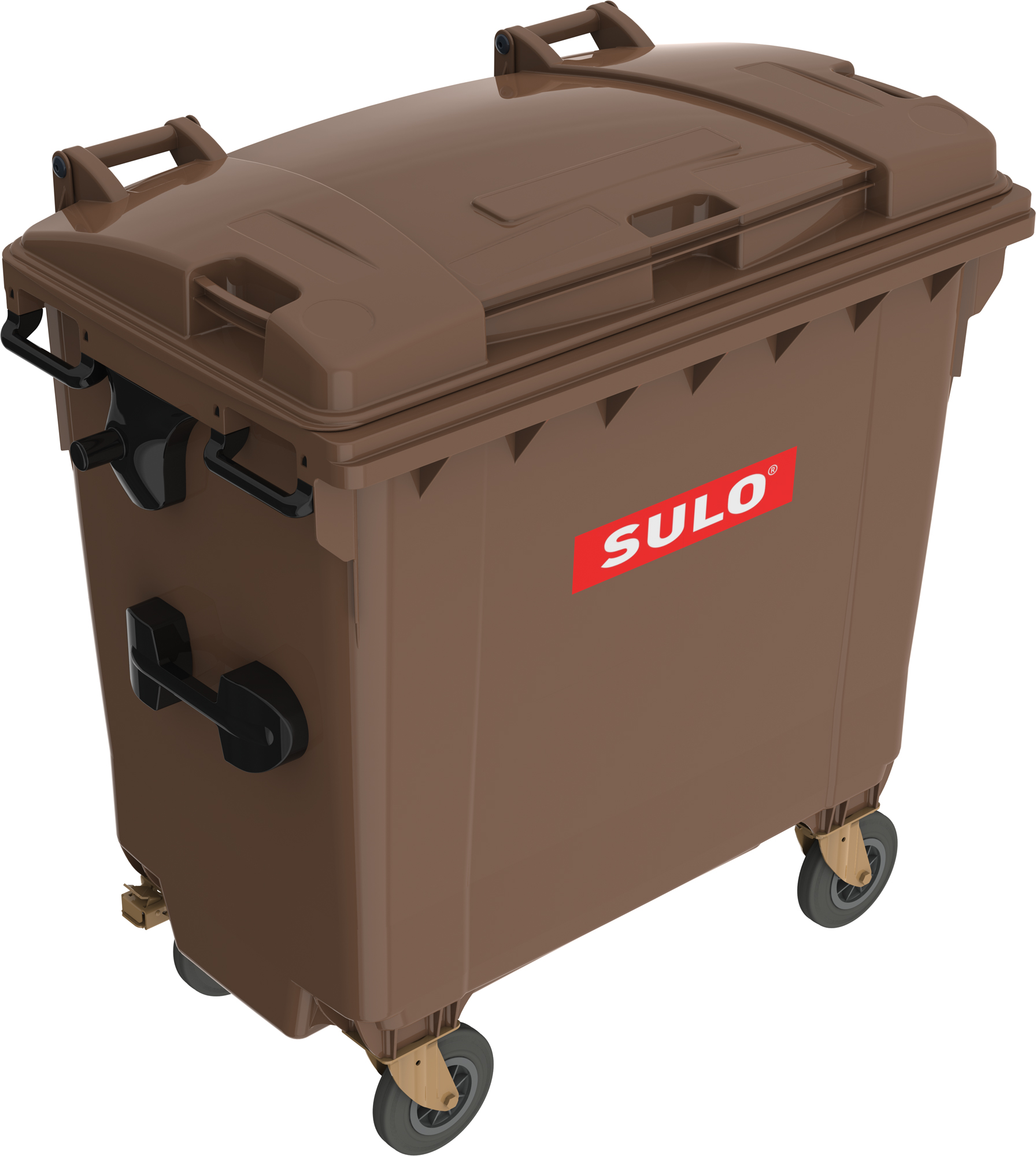 Eurocontainer plastic 770 L maro capac plat SULO – Transport Inclus 770