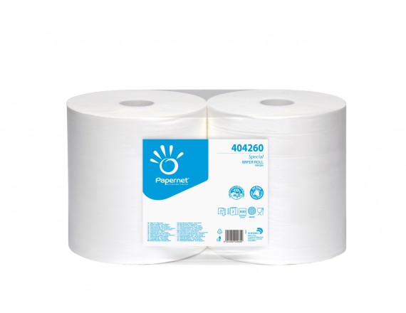 Rola industriala alba 2 straturi celuloza 100% 190m Papernet Papernet