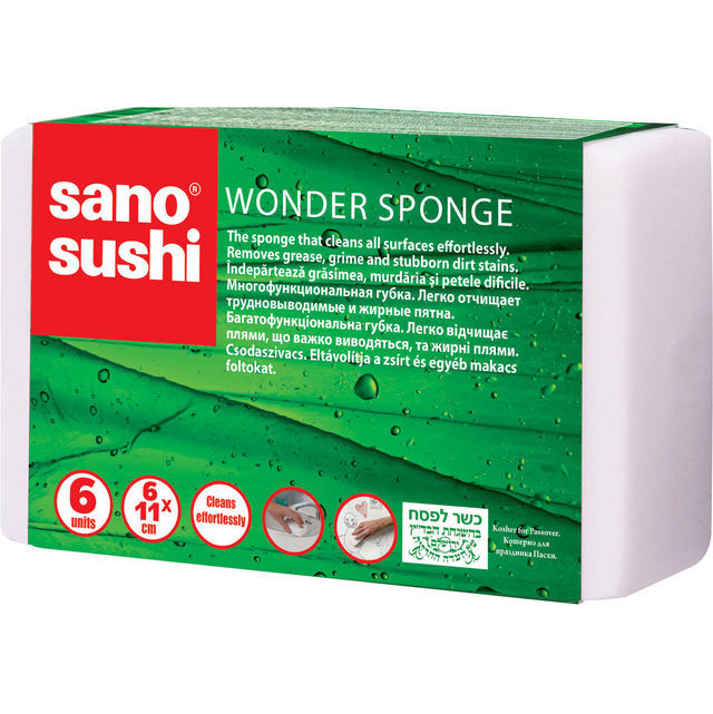 Burete Sano Sushi Magic multi-suprafete 6 x 11 x 2.5 cm 6 buc.